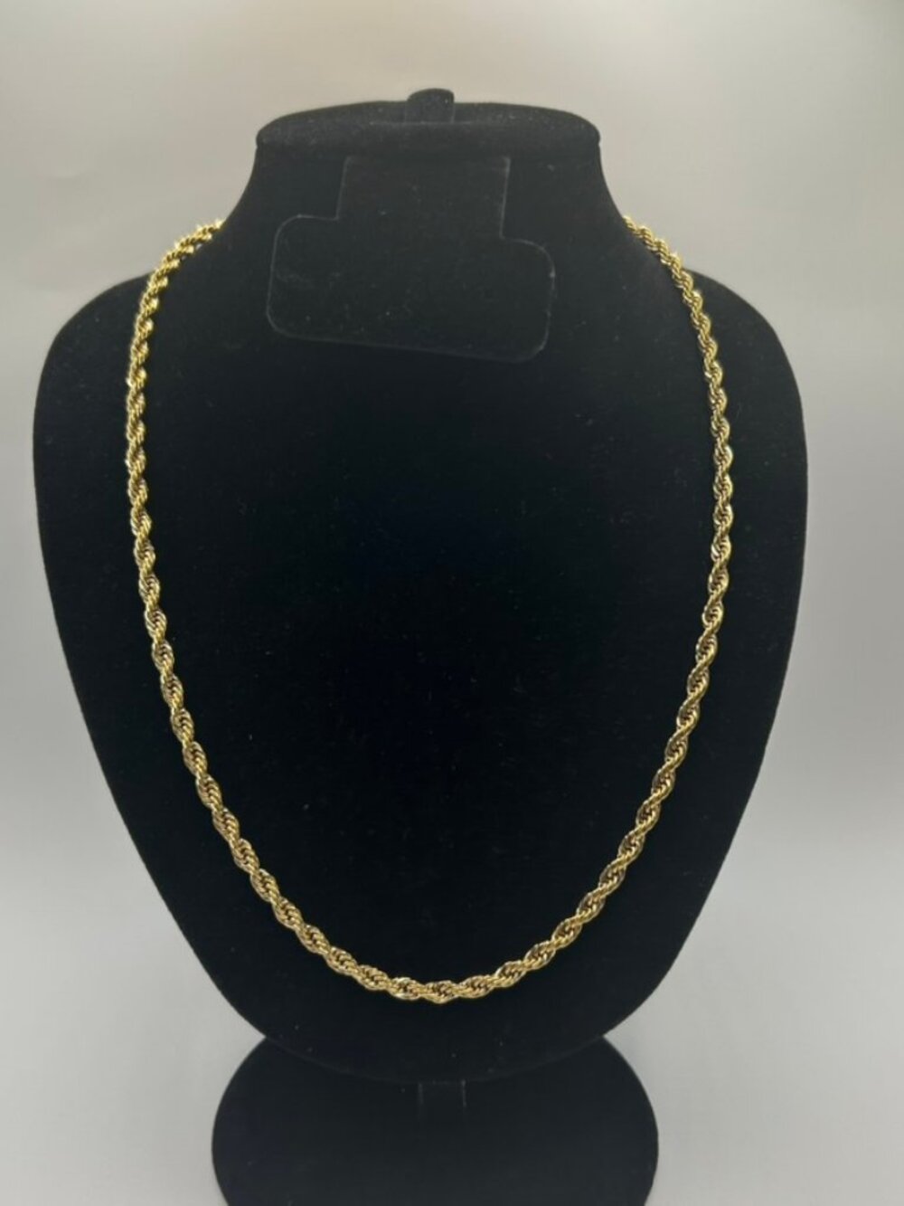 Mens 18k Real Gold Rope Chain Plated 4mm 24 Inch High Quality Non Tarnish Clean